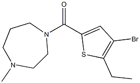 (4-bromo-5-ethylthiophen-2-yl)-(4-methyl-1,4-diazepan-1-yl)methanone Struktur