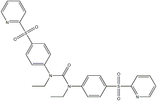 1,3-diethyl-1,3-bis(4-pyridin-2-ylsulfonylphenyl)urea Struktur