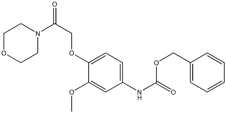 benzyl N-[3-methoxy-4-(2-morpholin-4-yl-2-oxoethoxy)phenyl]carbamate Struktur