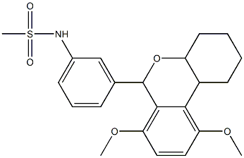 N-[3-(7,10-dimethoxy-2,3,4,4a,6,10b-hexahydro-1H-benzo[c]chromen-6-yl)phenyl]methanesulfonamide Struktur