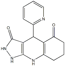 4-pyridin-2-yl-2,4,6,7,8,9-hexahydro-1H-pyrazolo[3,4-b]quinoline-3,5-dione Struktur