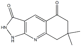 7,7-dimethyl-1,2,6,8-tetrahydropyrazolo[3,4-b]quinoline-3,5-dione Struktur