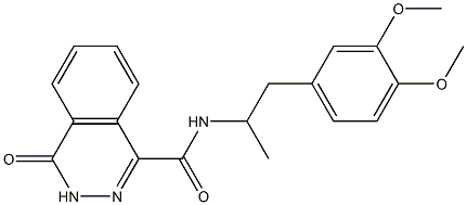 N-[1-(3,4-dimethoxyphenyl)propan-2-yl]-4-oxo-3H-phthalazine-1-carboxamide Struktur