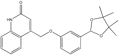 4-[[3-(4,4,5,5-tetramethyl-1,3-dioxolan-2-yl)phenoxy]methyl]-1H-quinolin-2-one Struktur