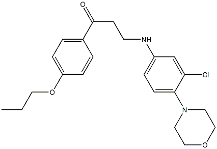 3-(3-chloro-4-morpholin-4-ylanilino)-1-(4-propoxyphenyl)propan-1-one Struktur