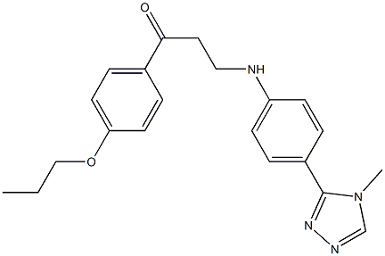 3-[4-(4-methyl-1,2,4-triazol-3-yl)anilino]-1-(4-propoxyphenyl)propan-1-one Struktur