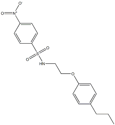 4-nitro-N-[2-(4-propylphenoxy)ethyl]benzenesulfonamide Struktur