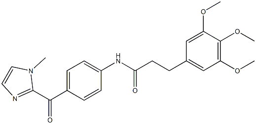 N-[4-(1-methylimidazole-2-carbonyl)phenyl]-3-(3,4,5-trimethoxyphenyl)propanamide Struktur