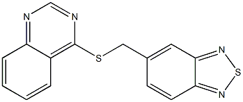 5-(quinazolin-4-ylsulfanylmethyl)-2,1,3-benzothiadiazole Struktur