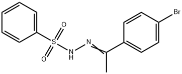 N-[(E)-1-(4-bromophenyl)ethylideneamino]benzenesulfonamide Struktur