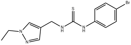 1-(4-bromophenyl)-3-[(1-ethylpyrazol-4-yl)methyl]thiourea Struktur