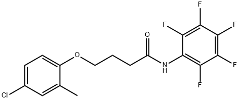 4-(4-chloro-2-methylphenoxy)-N-(2,3,4,5,6-pentafluorophenyl)butanamide Struktur