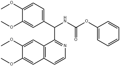 phenyl N-[(6,7-dimethoxyisoquinolin-1-yl)-(3,4-dimethoxyphenyl)methyl]carbamate Struktur