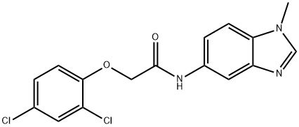 2-(2,4-dichlorophenoxy)-N-(1-methylbenzimidazol-5-yl)acetamide Struktur