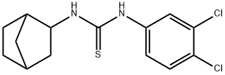 1-(3-bicyclo[2.2.1]heptanyl)-3-(3,4-dichlorophenyl)thiourea Struktur