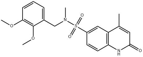 N-[(2,3-dimethoxyphenyl)methyl]-N,4-dimethyl-2-oxo-1H-quinoline-6-sulfonamide Struktur