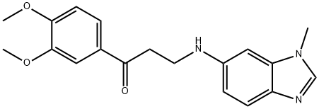 1-(3,4-dimethoxyphenyl)-3-[(3-methylbenzimidazol-5-yl)amino]propan-1-one Struktur