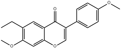 6-ethyl-7-methoxy-3-(4-methoxyphenyl)chromen-4-one Struktur