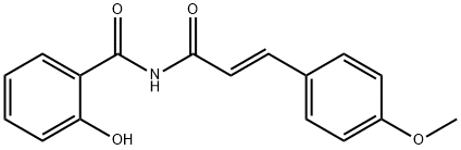 2-hydroxy-N-[(E)-3-(4-methoxyphenyl)prop-2-enoyl]benzamide Struktur