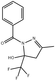 [5-hydroxy-3-methyl-5-(trifluoromethyl)-4H-pyrazol-1-yl]-phenylmethanone Struktur