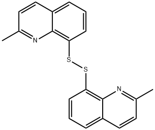 2-methyl-8-[(2-methylquinolin-8-yl)disulfanyl]quinoline Struktur