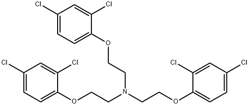 2-(2,4-dichlorophenoxy)-N,N-bis[2-(2,4-dichlorophenoxy)ethyl]ethanamine Struktur