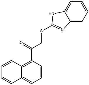 2-(1H-benzimidazol-2-ylsulfanyl)-1-naphthalen-1-ylethanone Struktur