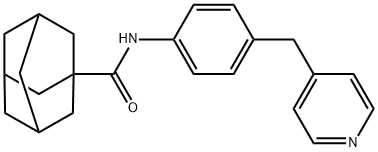 N-[4-(pyridin-4-ylmethyl)phenyl]adamantane-1-carboxamide Struktur