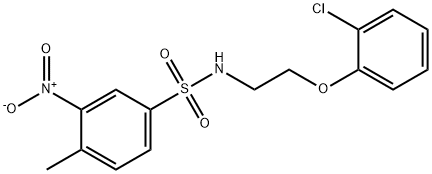 N-[2-(2-chlorophenoxy)ethyl]-4-methyl-3-nitrobenzenesulfonamide Struktur