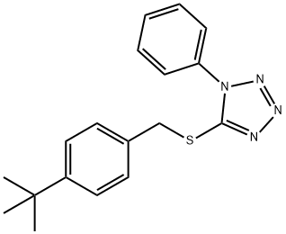 5-[(4-tert-butylphenyl)methylsulfanyl]-1-phenyltetrazole Struktur