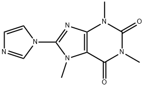 8-imidazol-1-yl-1,3,7-trimethylpurine-2,6-dione Struktur