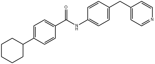 4-cyclohexyl-N-[4-(pyridin-4-ylmethyl)phenyl]benzamide Struktur