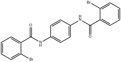 2-bromo-N-[4-[(2-bromobenzoyl)amino]phenyl]benzamide Struktur