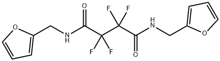 2,2,3,3-tetrafluoro-N,N'-bis(furan-2-ylmethyl)butanediamide Struktur