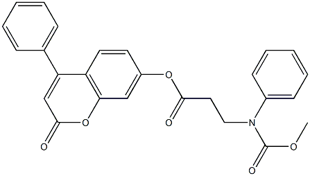 (2-oxo-4-phenylchromen-7-yl) 3-(phenylmethoxycarbonylamino)propanoate Struktur