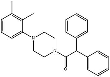 1-[4-(2,3-dimethylphenyl)piperazin-1-yl]-2,2-diphenylethanone Struktur