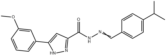 3-(3-methoxyphenyl)-N-[(E)-(4-propan-2-ylphenyl)methylideneamino]-1H-pyrazole-5-carboxamide Struktur