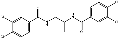 3,4-dichloro-N-[2-[(3,4-dichlorobenzoyl)amino]propyl]benzamide Struktur