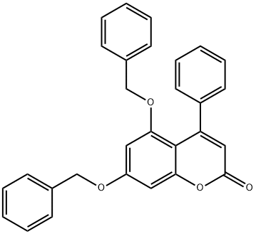 4-phenyl-5,7-bis(phenylmethoxy)chromen-2-one Struktur