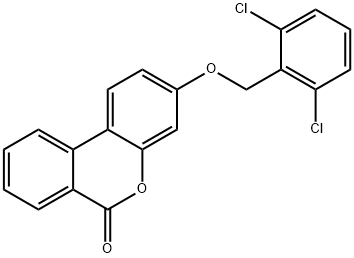 3-[(2,6-dichlorophenyl)methoxy]benzo[c]chromen-6-one Struktur