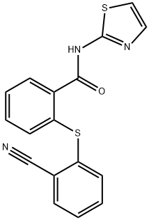 2-(2-cyanophenyl)sulfanyl-N-(1,3-thiazol-2-yl)benzamide Struktur