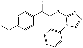 1-(4-ethylphenyl)-2-(1-phenyltetrazol-5-yl)sulfanylethanone Struktur