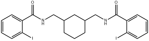 2-iodo-N-[[3-[[(2-iodobenzoyl)amino]methyl]cyclohexyl]methyl]benzamide Struktur