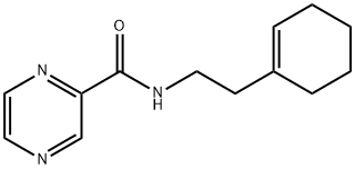 N-[2-(cyclohexen-1-yl)ethyl]pyrazine-2-carboxamide Struktur