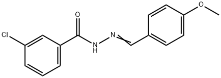 3-chloro-N-[(E)-(4-methoxyphenyl)methylideneamino]benzamide Struktur