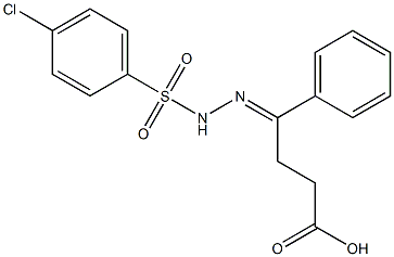 (4E)-4-[(4-chlorophenyl)sulfonylhydrazinylidene]-4-phenylbutanoic acid Struktur