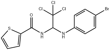 N-[1-(4-bromoanilino)-2,2,2-trichloroethyl]thiophene-2-carboxamide Struktur