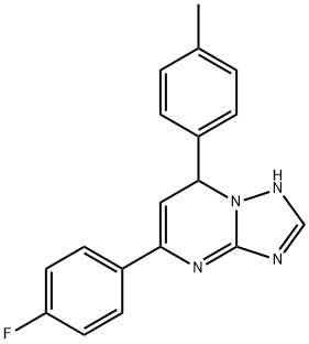 5-(4-fluorophenyl)-7-(4-methylphenyl)-1,7-dihydro-[1,2,4]triazolo[1,5-a]pyrimidine Struktur