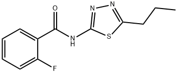 2-fluoro-N-(5-propyl-1,3,4-thiadiazol-2-yl)benzamide Struktur