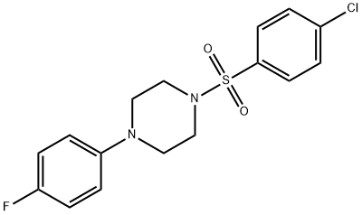 1-(4-chlorophenyl)sulfonyl-4-(4-fluorophenyl)piperazine Struktur